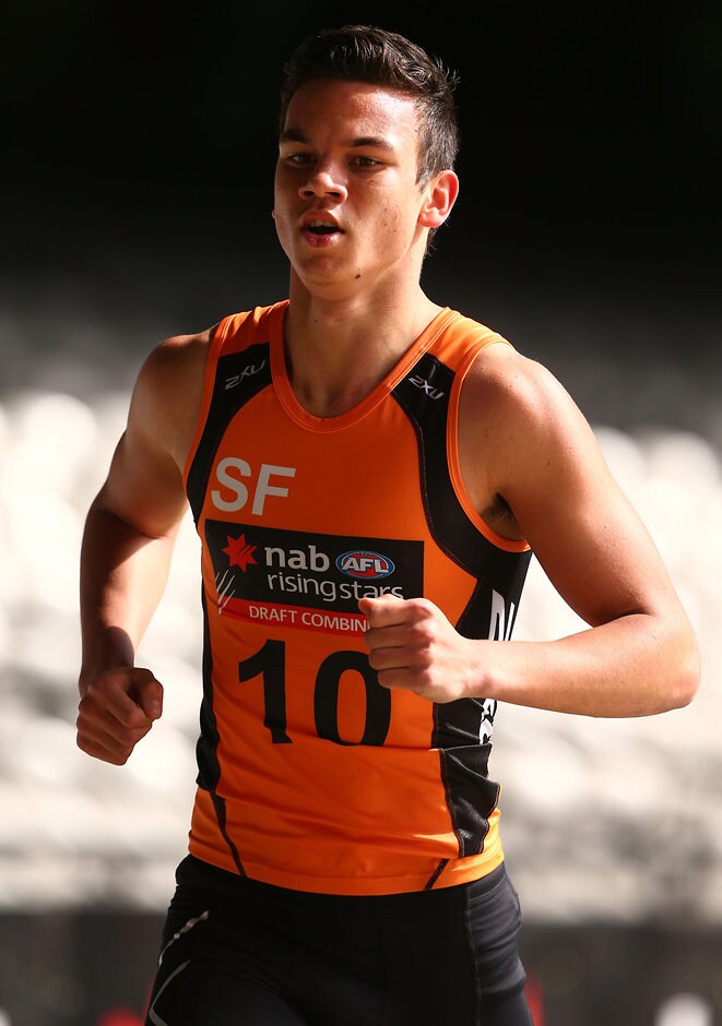 AFL 2015 Media - NAB AFL Draft Combine Day 3 MELBOURNE, AUSTRALIA - OCTOBER 11: Daniel Rioli runs a 3km time trial during day 3 of the 2015 NAB AFL Draft Combine at Etihad Stadium, Melbourne on October 11, 2015. (Photo: Rob Prezioso/AFL Media)
